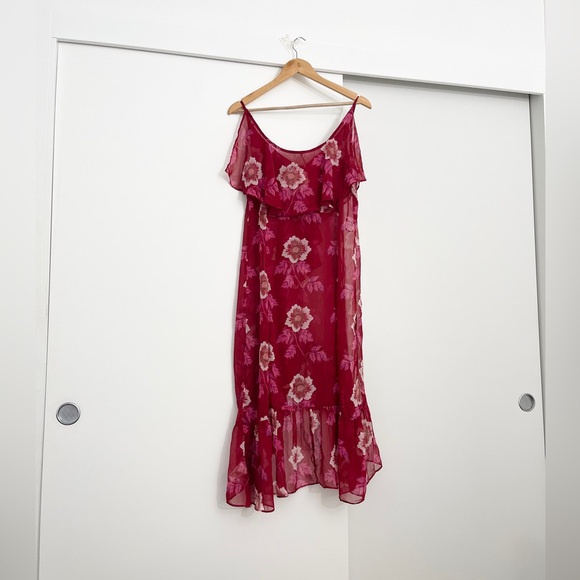 NWT Free People Sunfaded Floral Maxi Top Blouse Size Medium - Picture 4 of 5